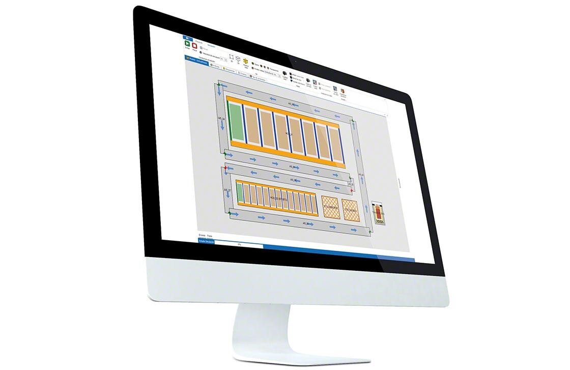 Computer, auf dem ein LVS installiert ist, das die KPI von Logistikprozessen misst.