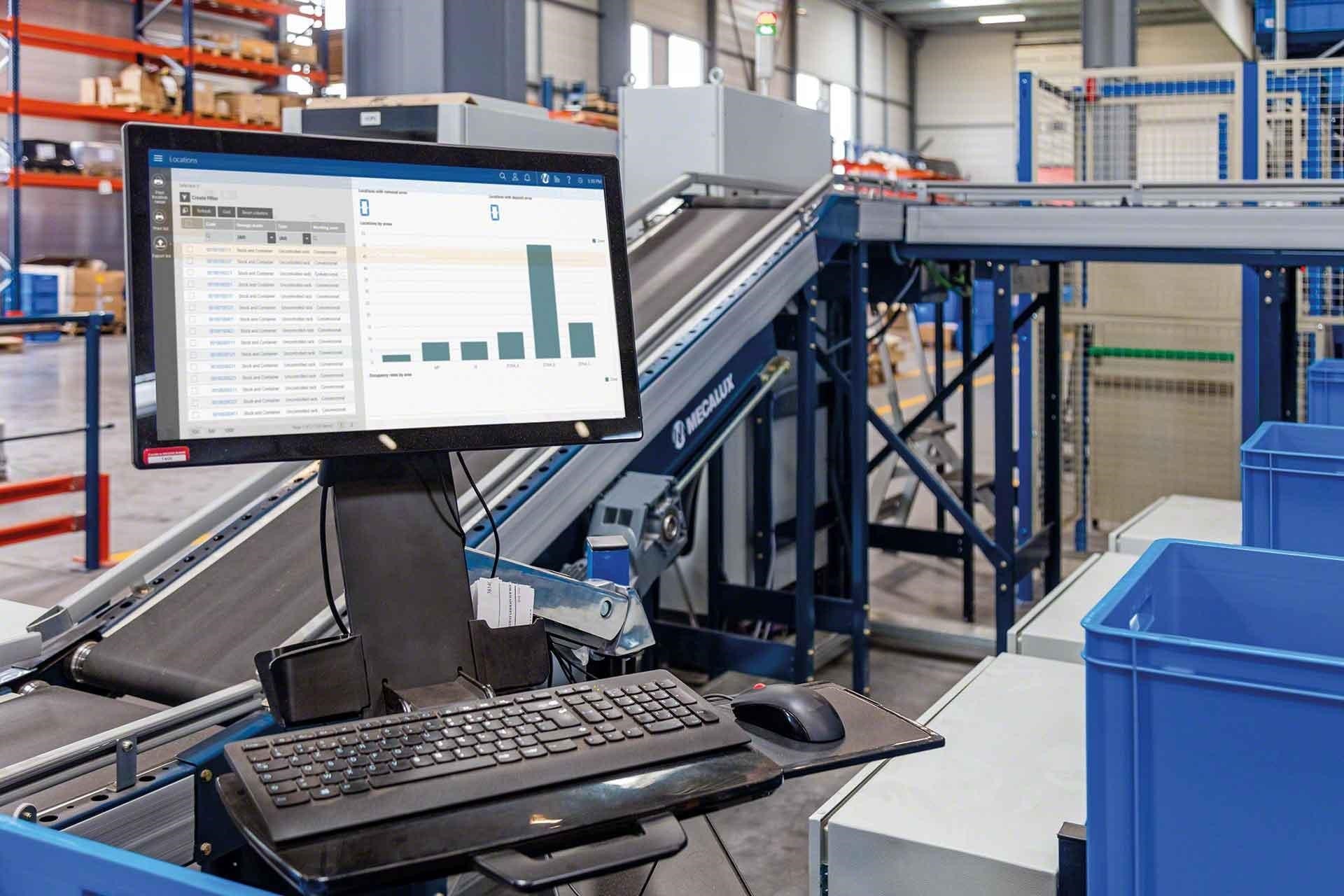 Im ERP befindet sich die Datenbank, mit der das LVS für die Verwaltung der Abläufe im Lager verbunden ist. Im ERP befindet sich die Datenbank, mit der das LVS für die Verwaltung der Abläufe im Lager verbunden ist.