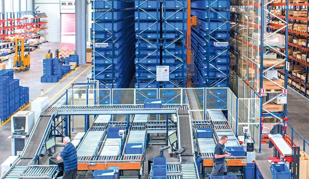 Die Lager in der Supply Chain as a Service sind oft mit automatisierten Lagersystemen ausgestattet