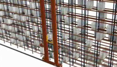 ASRS, double cycles for stacker cranes in double deep rack