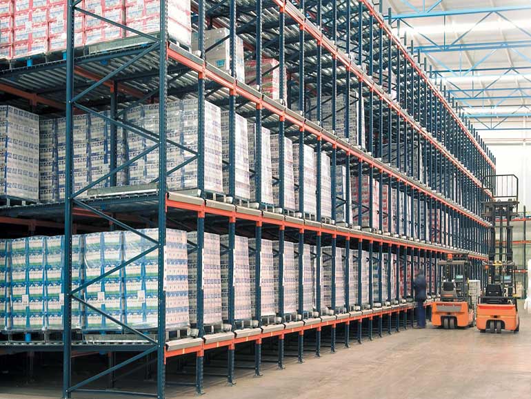 Lager eines Unternehmens in der Lebensmittelindustrie.