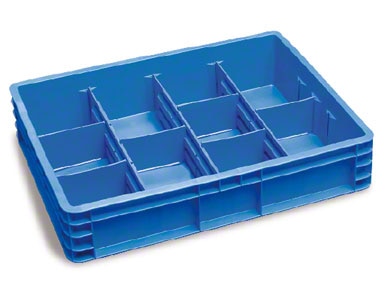 Die Boxen können in Bereiche aufgeteilt werden, sodass unterschiedliche Produktarten gelagert werden können, ohne diese zu vermischen. 