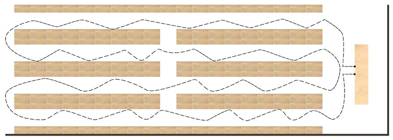 Regalinstallation für die Kommissionierung nach dem Person-zur-Ware Prinzip