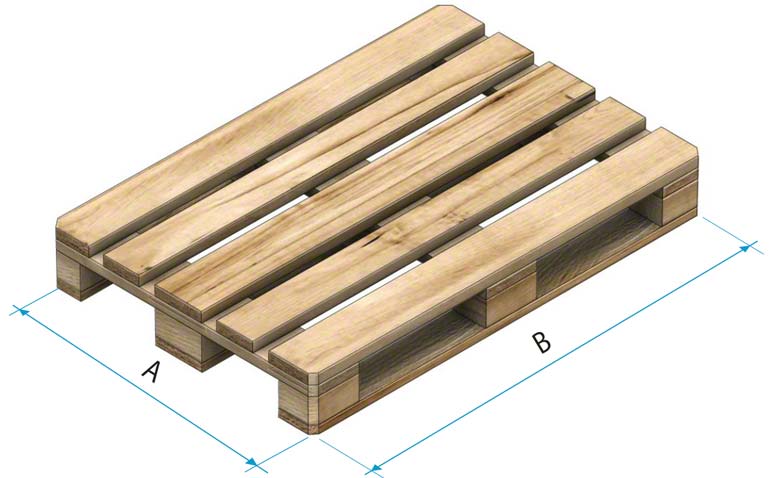 Holzpalette des Typs 1
