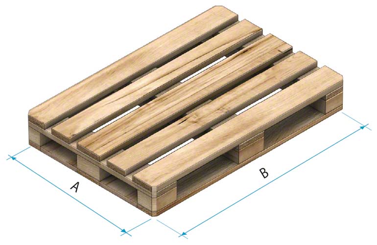 Holzpalette des Typs 2