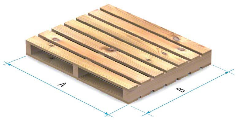 Holzpalette des Typs 4
