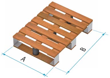 Holzpalette des Typs 5A