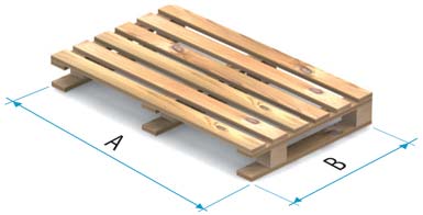 Holzpalette des Typs 5B