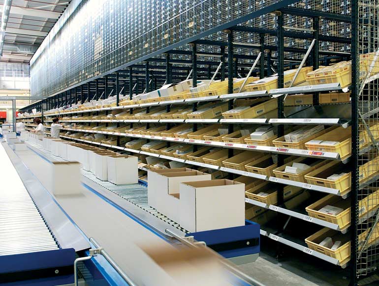 Lager eines Unternehmens der Pharmaindustrie.