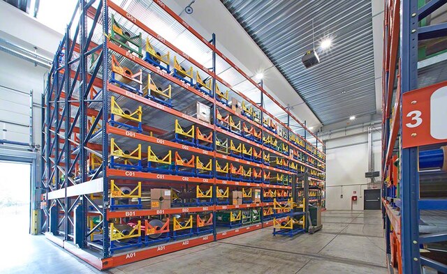 Luxoro's coil warehouse in Parona, Italy