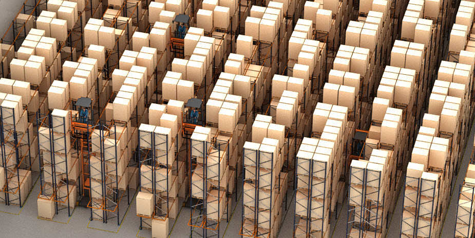 Palettenlager des Logistikunternehmens Barsan in Belgien