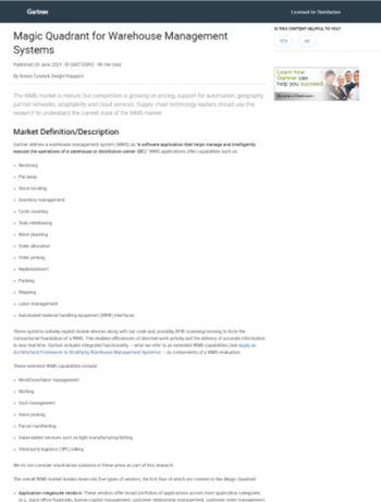 Mecalux im globalen Gartner-Bericht für Warehouse-Management-Systeme platziert Mecalux im globalen Gartner-Bericht für Warehouse-Management-Systeme platziert
