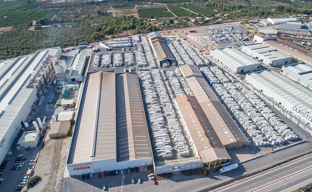 Lager für Keramikfliesen von Grupo Pamesa in Castellón