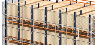 Der Herabfallschutz verhindert das Herabfallen der Lasten