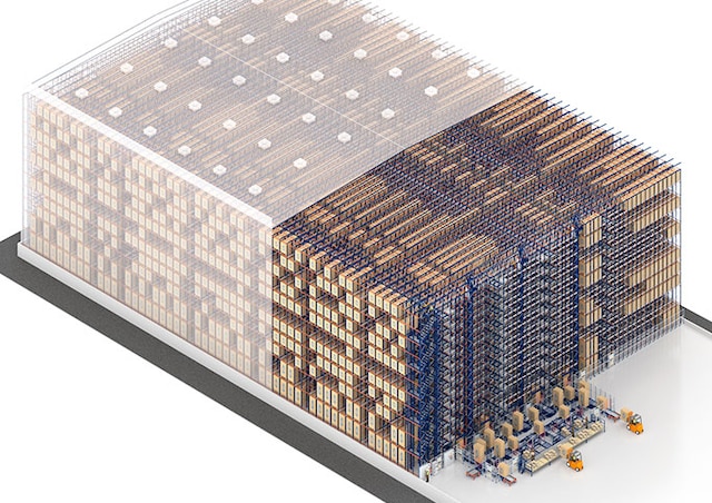 Das Four Way Pallet Shuttle optimiert den Raum und steigert die Kapazität