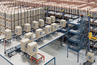 Das 4-Way Pallet Shuttle rationalisiert den Lagerbetrieb in Lagern mit hohem Umschlag