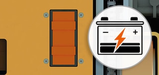 Die Batterien verleihen dem Shuttle eine große Reichweite