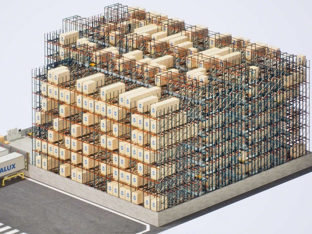 Das Automatische Pallet Shuttle 3D optimiert den Raum und steigert die Kapazität