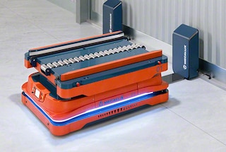 Die Flottenmanagementsoftware organisiert das Aufladen der AMR-Batterien