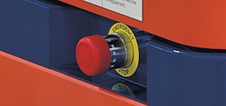 An jedem AMR befinden sich Sicherheitsschalter, deren Betätigung zum Stillstand führen