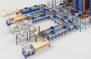 Mit den Fördersystemen können die verschiedenen Kommissionierplätze besser versorgt werden