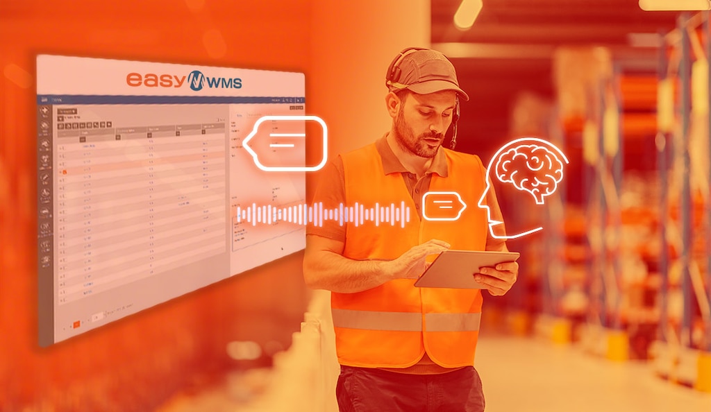 Das Voice-directed Warehousing verarbeitet die Antworten mit künstlicher Intelligenz