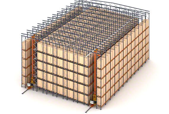 Durchlaufregale können die Gebäudestruktur in Hochregallagern stützen
