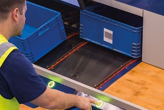 Die Behälter gehen automatisch ins Lager zurück
