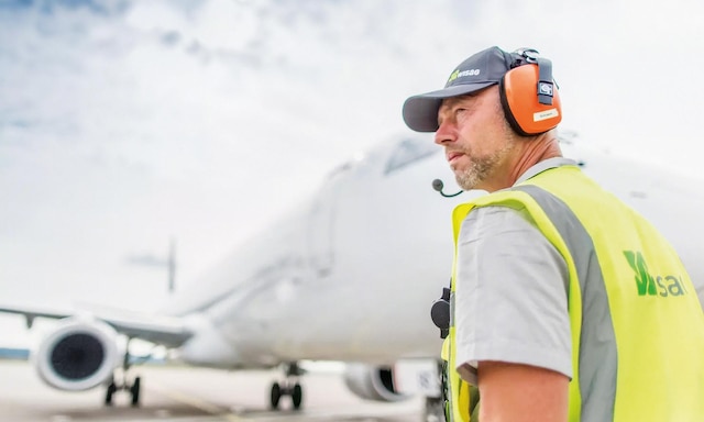 Lager des Industridienstleisters WISAG in Krefeld (Deutschland)