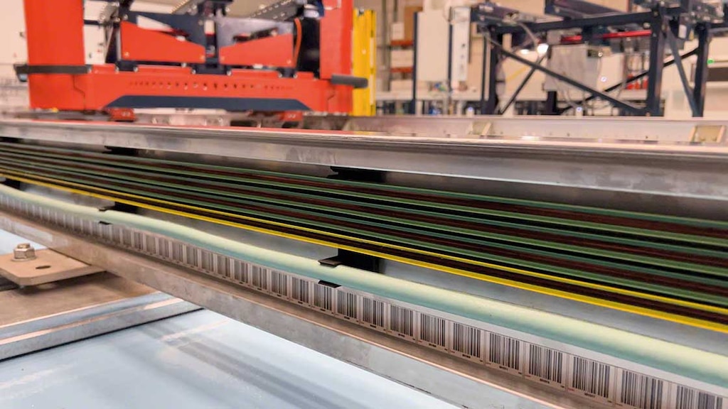 Ein Barcode ermöglicht es, die Position jedes Fahrzeugs im System genau zu bestimmen