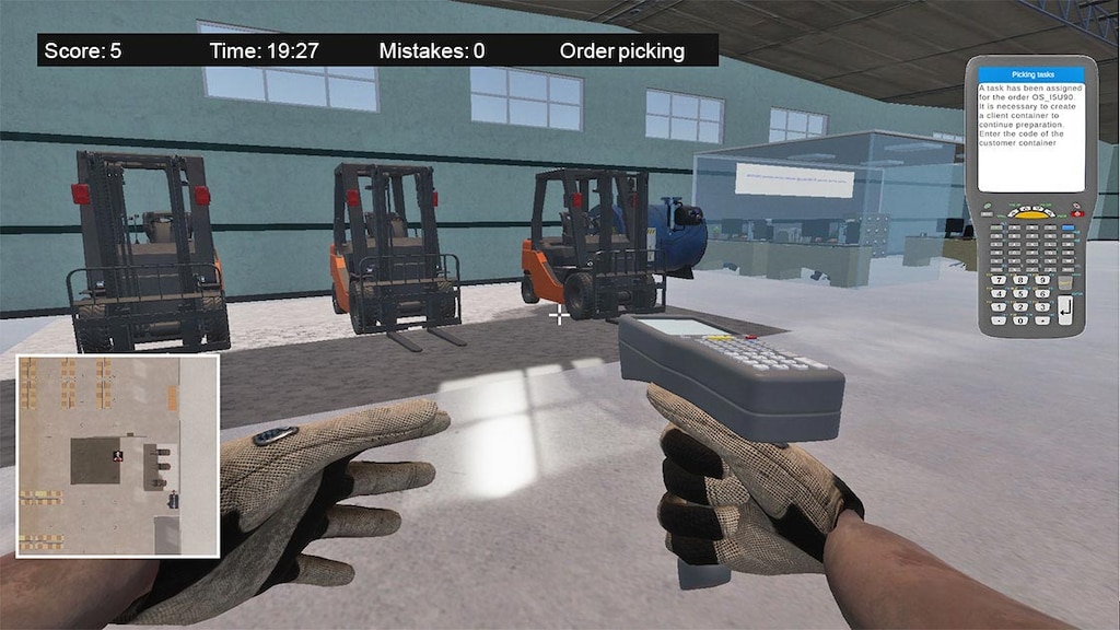 Die Spieler im Videospiel erhalten Anweisungen über Funkterminals