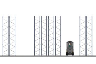 Palettenregal für Paletten mit doppelter Tiefe