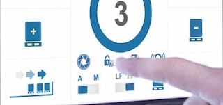 Das Arretiersystem verstärkt den Halt des Shuttles auf den Gabeln