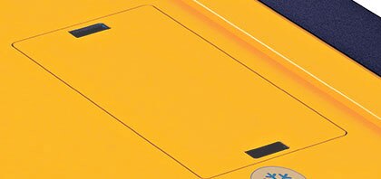Der obere Teil des Shuttle-Wagens hat ein Fach, in dem der Akku untergebracht ist
