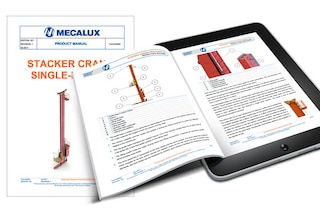 Benutzer- und Produkthandbücher erleichtern die Bedienung der Mecalux-Systeme