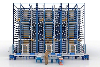 Das Shuttle-System für Behälter ermöglicht die Automatisierung von Lagern für Ersatzteile und Komponenten