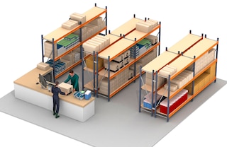 Das Weitspannregal bzw. Steckregal für schwere Lasten ist besonders praktisch für die Präsentation und Lagerung von Produkten in verschiedenen Geschäften